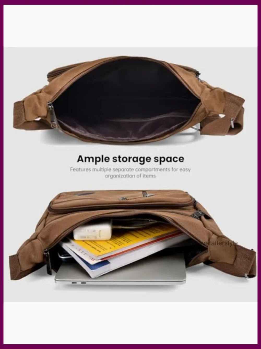 Canvas Vintage Messenger Bag Satchel Crossbody Travel Shoulder Bag Multiple